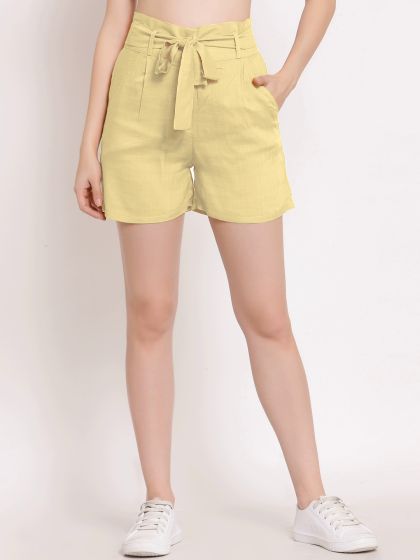 Yellow hot pants deals shorts