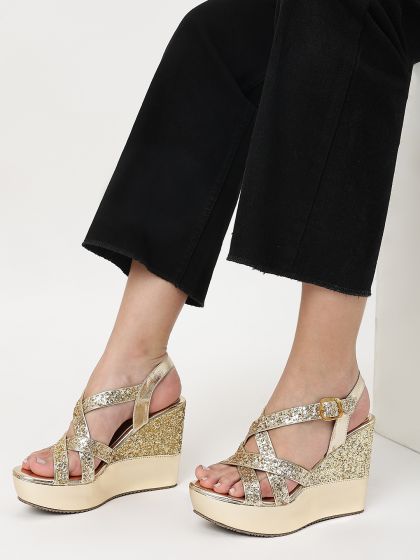 Buy Superdry Women Black Suede Wedges Heels for Women 1520343