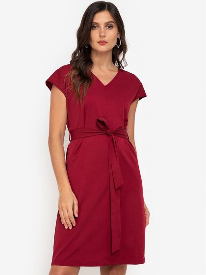 Zalora sale maroon dress