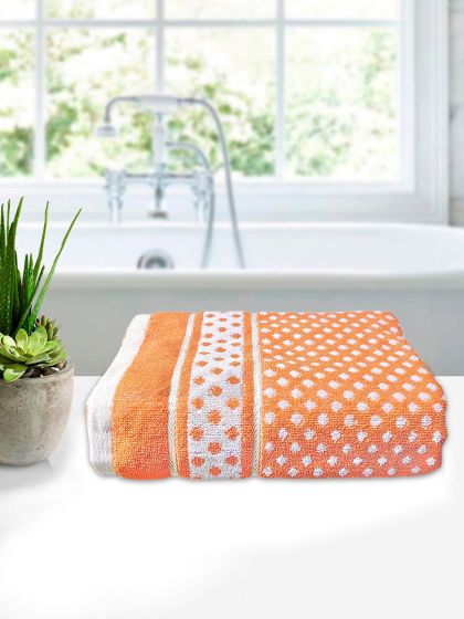 Orange clearance patterned towels