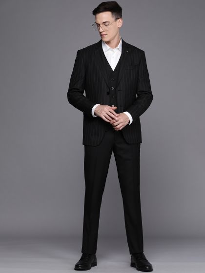 Buy Louis Philippe Men Checked Slim Fit 3 Piece Suit Suits for