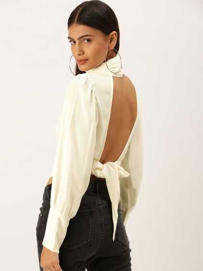 Open back blouses forever 21 top