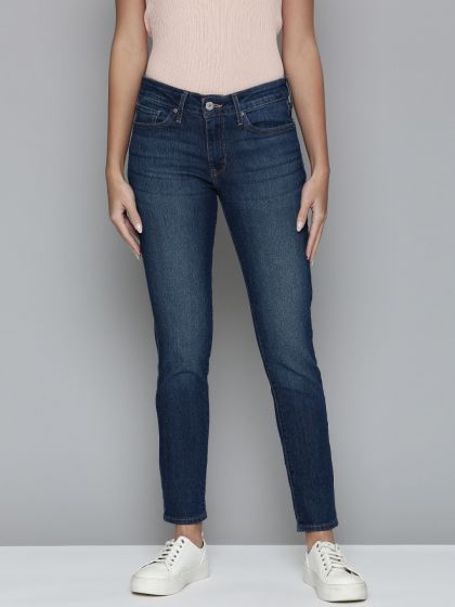 Buy Lee Cooper Women Blue Annie Slim Fit Mid Rise Clean Look