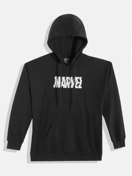 Buy YK Marvel Boys Black Avengers Iron Man Printed Hoodie With