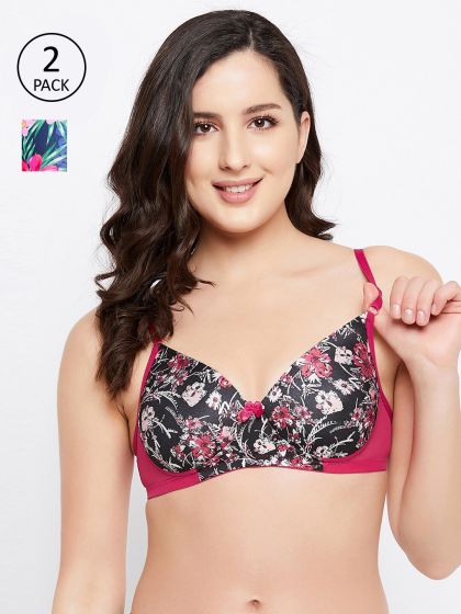 Buy Enamor Pink Non Wired Non Padded Medium Coverage Everyday Bra