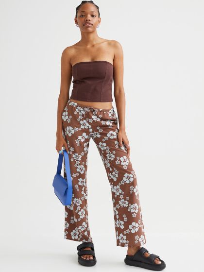 H&m cropped store pull on trousers
