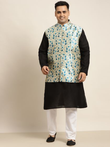 Plus size top nehru jacket