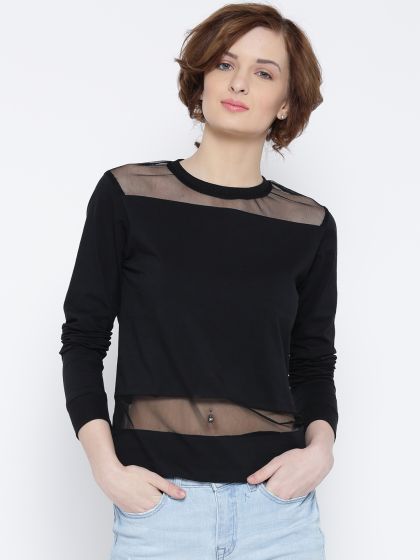 black mesh top with bralette