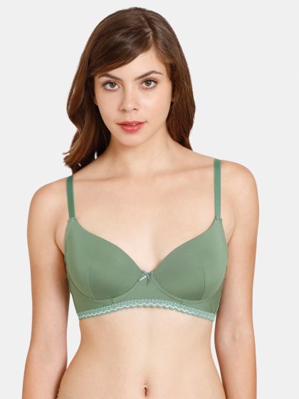 Rosaline Basics Padded Non Wired Medium Coverage T-Shirt Bra - Bright Pink