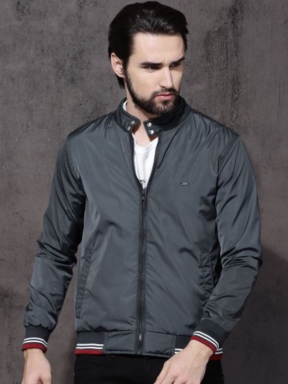 Buy Roadster Men Navy Blue Solid Bomber Jackets for Men 1875788