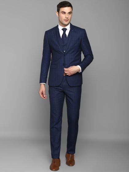 Buy Louis Philippe Permapress Blue Single Breasted Slim Fit Finest Wrinkle  Free Formal Suit - Suits for Men 8895373