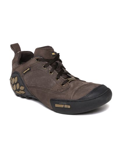 Buy Woodland Men Brown Leather Sneakers 