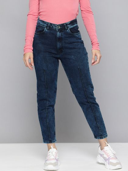 Buy Flying Machine Women High Rise Acid Wash Mom Fit Jeans 
