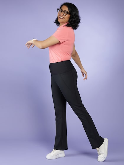 BlissClub Women The Ultimate Flare Pants with 4 Pockets, High Waisted  Flared Pants