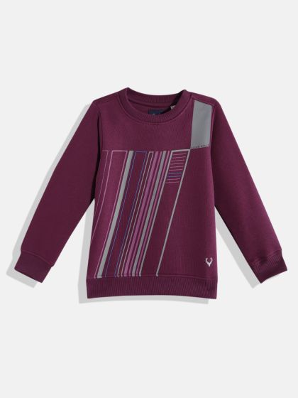Buy Allen Solly Junior Boys Purple Blue Brand Logo Print