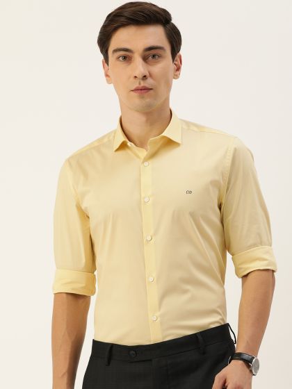 Peter england yellow shirt new arrivals