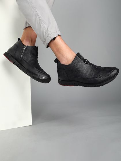 Buy Hush Puppies Men Textured Leather Slip On Sneakers Casual
