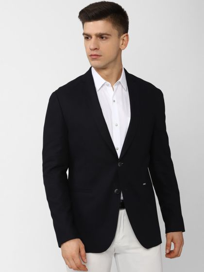 Black shirt online with white blazer