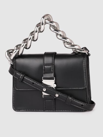 Buy Tommy Hilfiger Navy Blue Solid Sling Bag - Handbags for Women