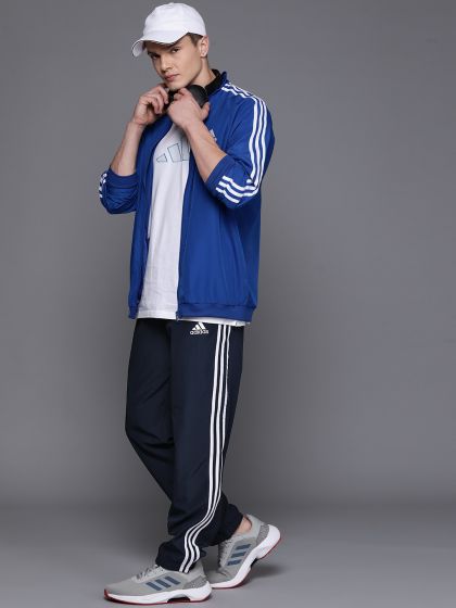 Adidas navy polyester tracksuit hot sale