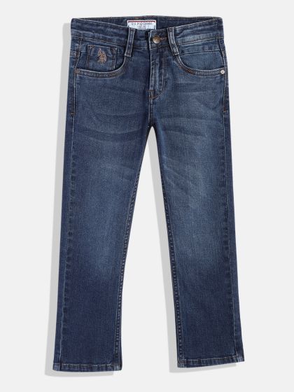 Buy Allen Solly Junior Boys Navy Blue Slim Fit Light Fade Cotton