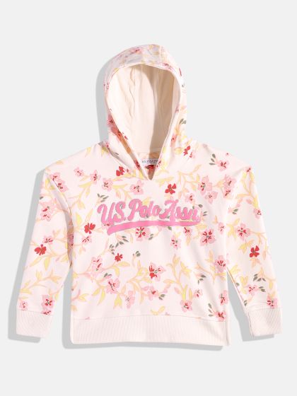 Off white pink floral hoodie sales