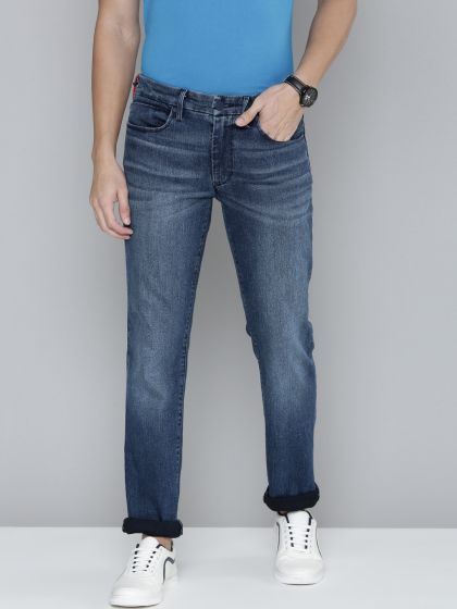 Buy Levis Men Blue 511 Slim Fit Low Rise Mildly Distressed Jeans - Jeans  for Men 2363425 | Myntra