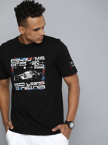 Cotton 7034367 Motorsport Shirt | - Buy CELL PUMA Motorsport Printed DRY Men for Pure Men Ferrari Shield Big Black T Myntra Tshirts
