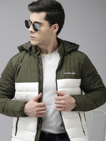 Us polo jacket best sale myntra