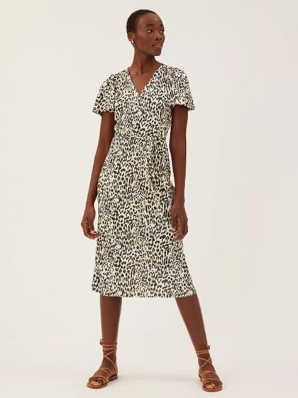Dorothy perkins red hot sale animal print dress