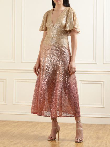 Ted baker rose gold online dress