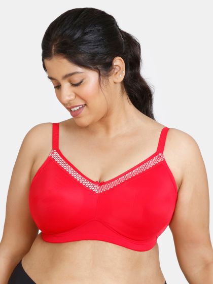 Buy Zivame Pink Solid Non Wired Non Padded Minimizer Bra ZI0100J0QDAPINK -  Bra for Women 9089075