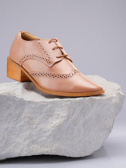 Womens nude shop brogues
