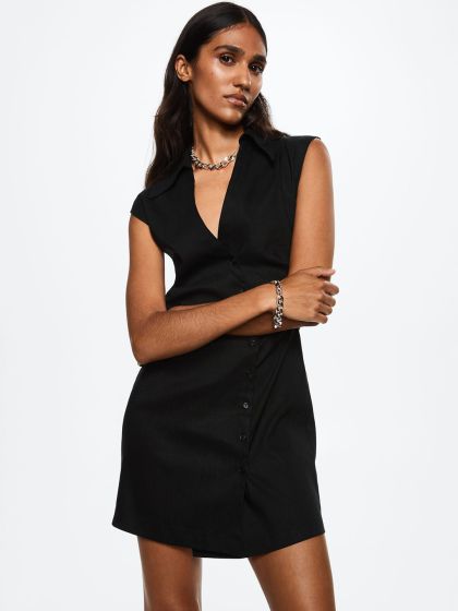 Buy FOREVER 21 Women White Black Striped Shirt Dress Dresses
