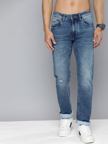 Buy Tommy Hilfiger Men Blue Hudson Straight Fit Jeans Jeans for