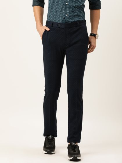 Slim Fit Flat-Front Formal Trousers