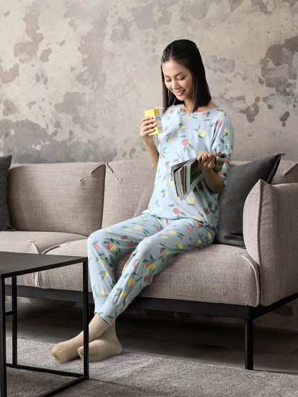 Ribbed pyjamas set on sale