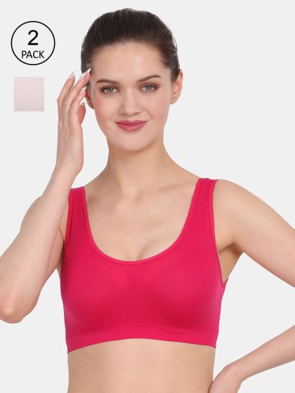 Buy online Set Of 2 Transparent Strap Sports Bras from lingerie for Women  by Komli for ₹520 at 0% off