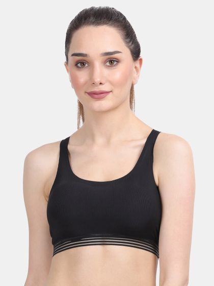 Buy online Black Solid Sports Bra from lingerie for Women by Lady Lyka for  ₹259 at 13% off