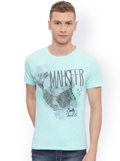 Buy Solly Jeans Co. Men Yellow Printed 