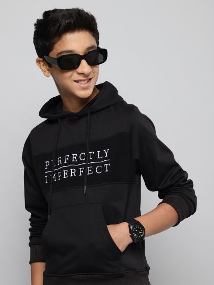 Buy HERE NOW Boys Panda Printed Fleece Hooded Sweatshirt