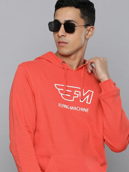 Buy Flying Machine Men Black Pure Cotton Brand Logo Printed Hooded  Sweatshirt - Sweatshirts for Men 19458798 | Myntra