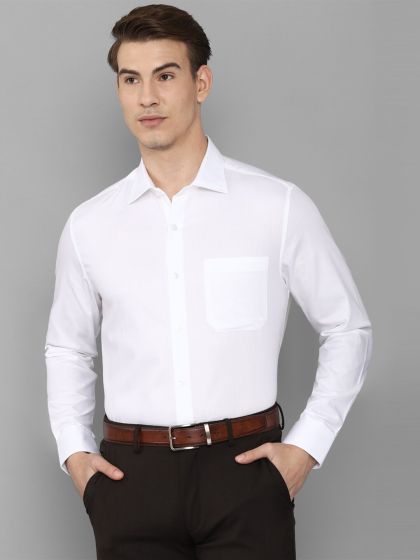 Buy Louis Philippe Permapress Men White Regular Fit Solid Formal
