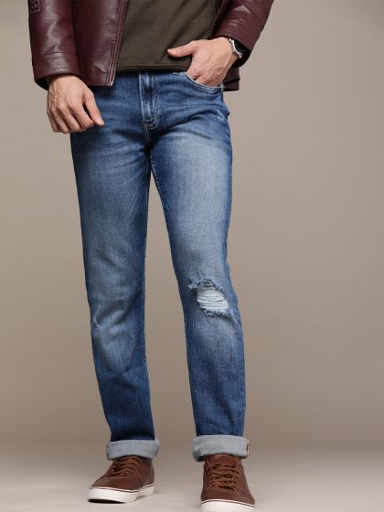Buy Calvin Klein Jeans Men Blue Slim Fit Light Fade Stretchable