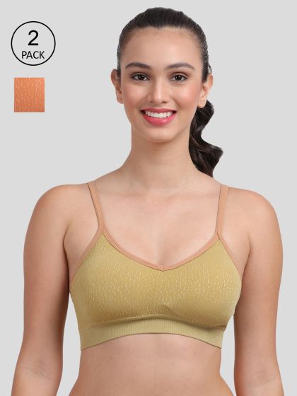 Buy Lady Lyka Pack Of 2 Colourblocked Non Wired Non Padded Sports Bras  VELOCITY - Bra for Women 11639512