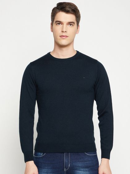 Buy United Colors Of Benetton Men Royal Blue Lambswool Blend