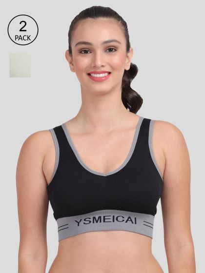 All Ladies Comfortable High Design Non-padded Cotton Body Care Plain White  Hosiery Sports Bra at Best Price in Bhopal