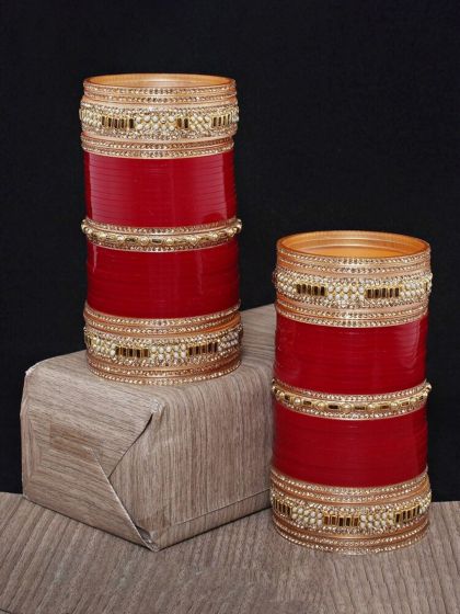 Gold chura new arrivals set