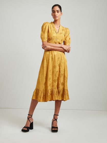 Cover story yellow dress top