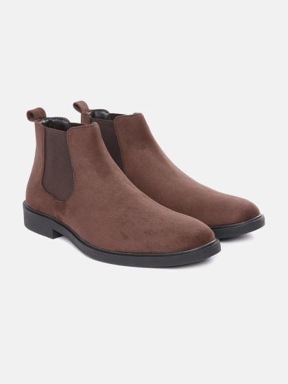 Red suede clearance chelsea boots mens